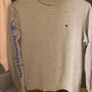 light grey champion sweatshirt